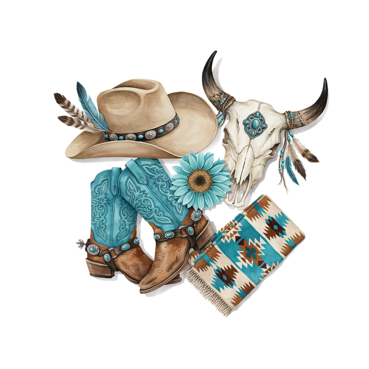 Western Boho Collage design