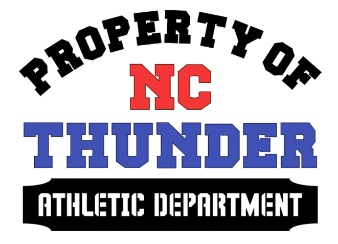 Property of NC Thunder Athletic Department design artwork