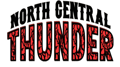 North Central Thunder cracked design artwork