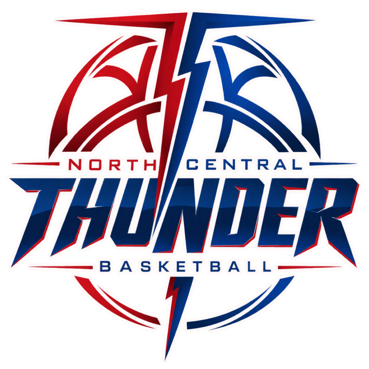 NC Thunder Basketball logo - Design 5