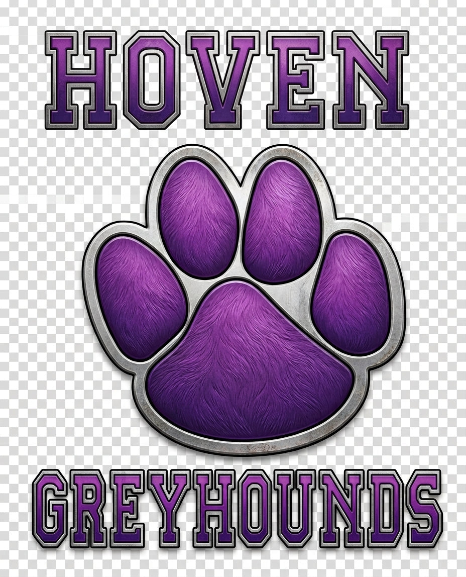 Hoven Greyhounds furry paw graphic logo