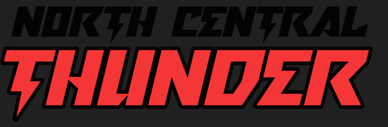 North Central Thunder lightning design artwork