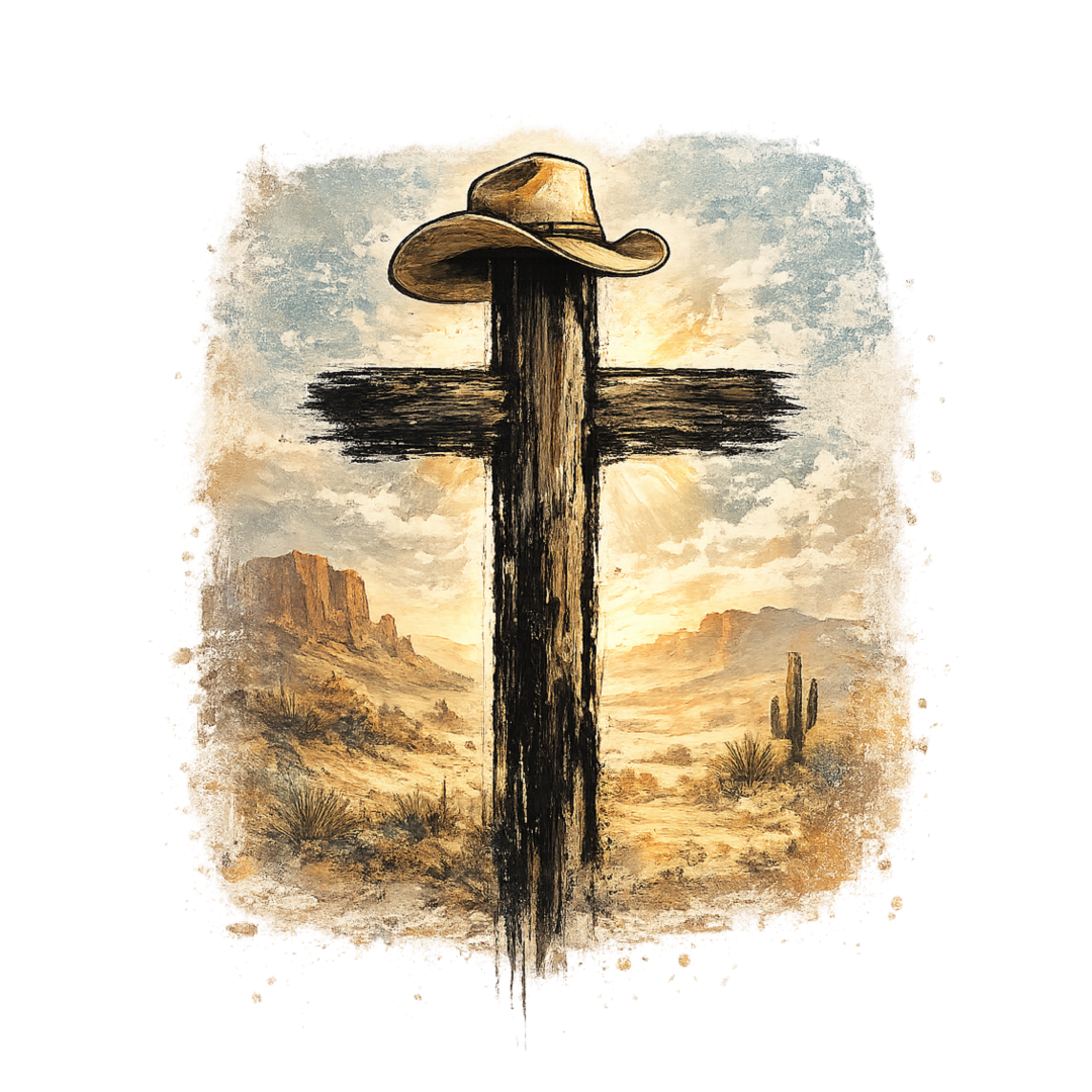 Western Cross Cowboy Hat design