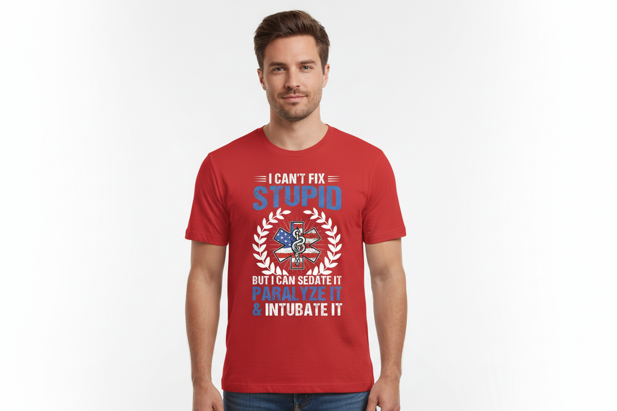 Stupid Paralyze It Tee in Red