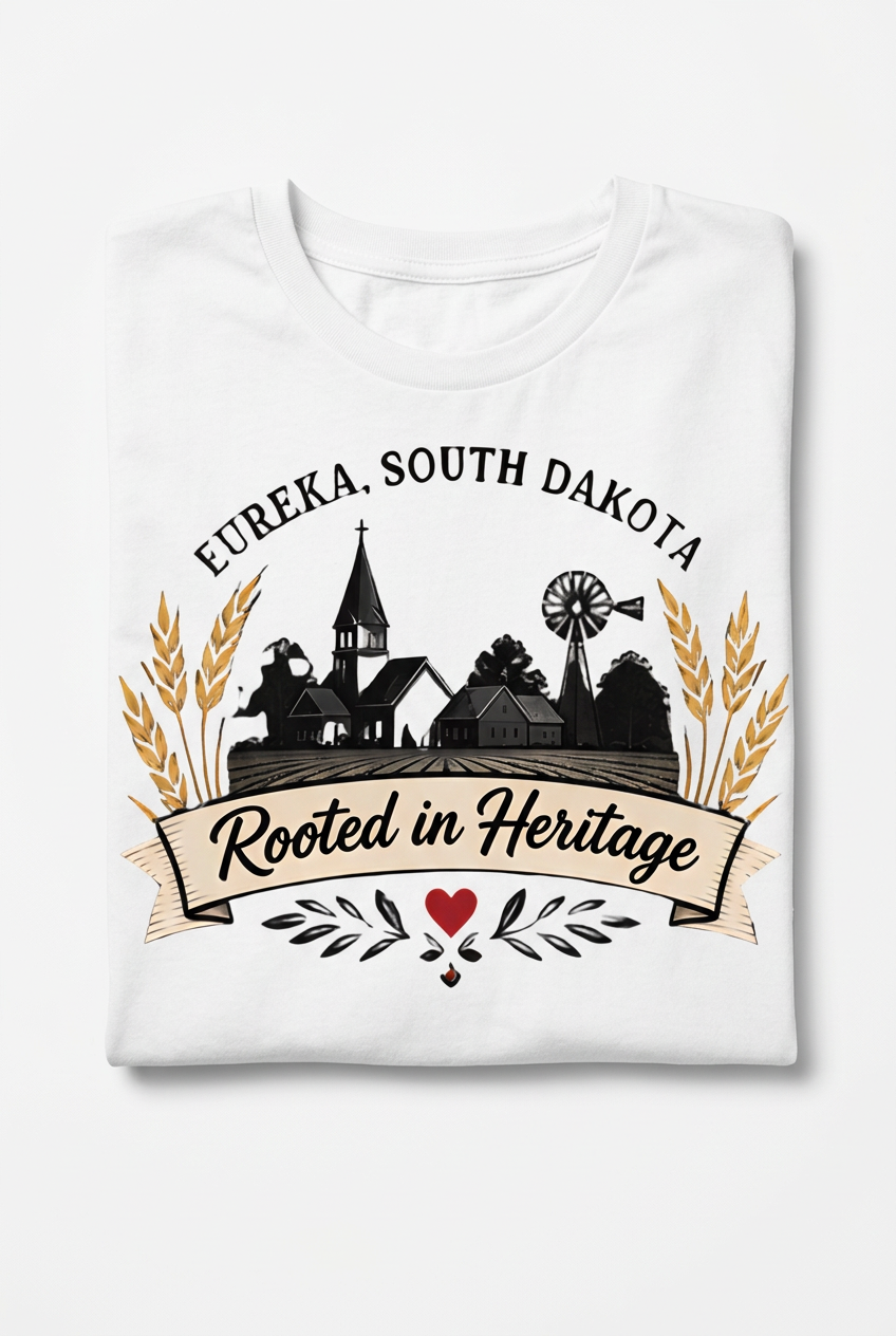 Rooted in Heritage T-Shirt - White Flat Lay