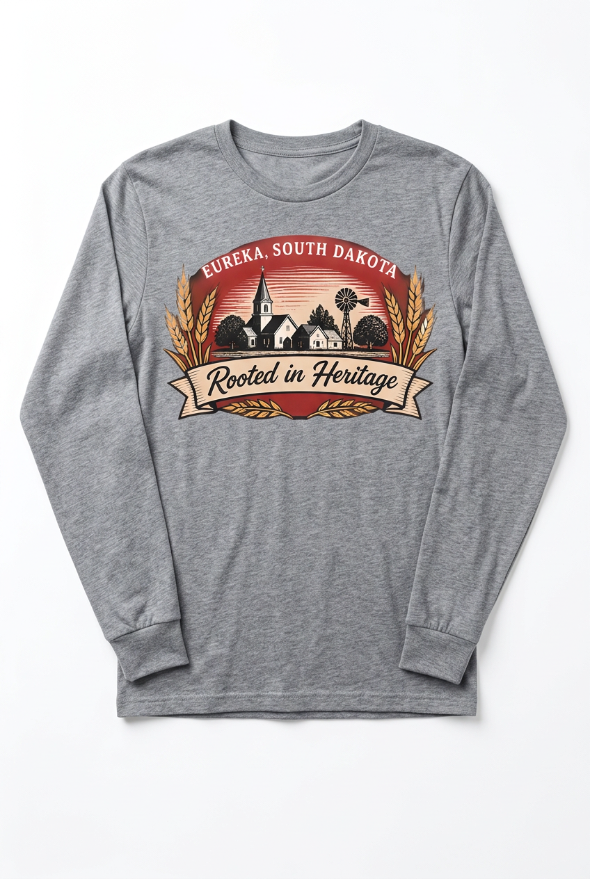 Rooted in Heritage Long Sleeve - Sports Gray Flat Lay