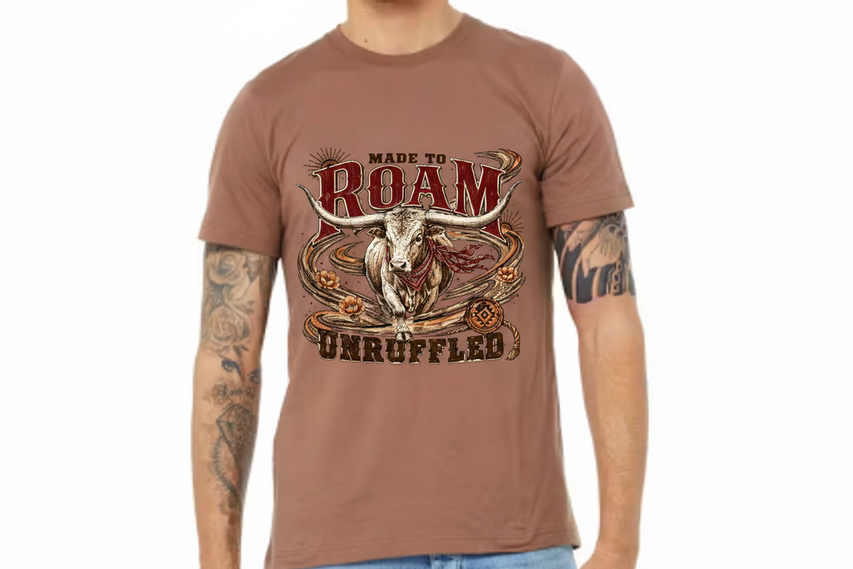 Made to Roam Unruffled tee in Chestnut