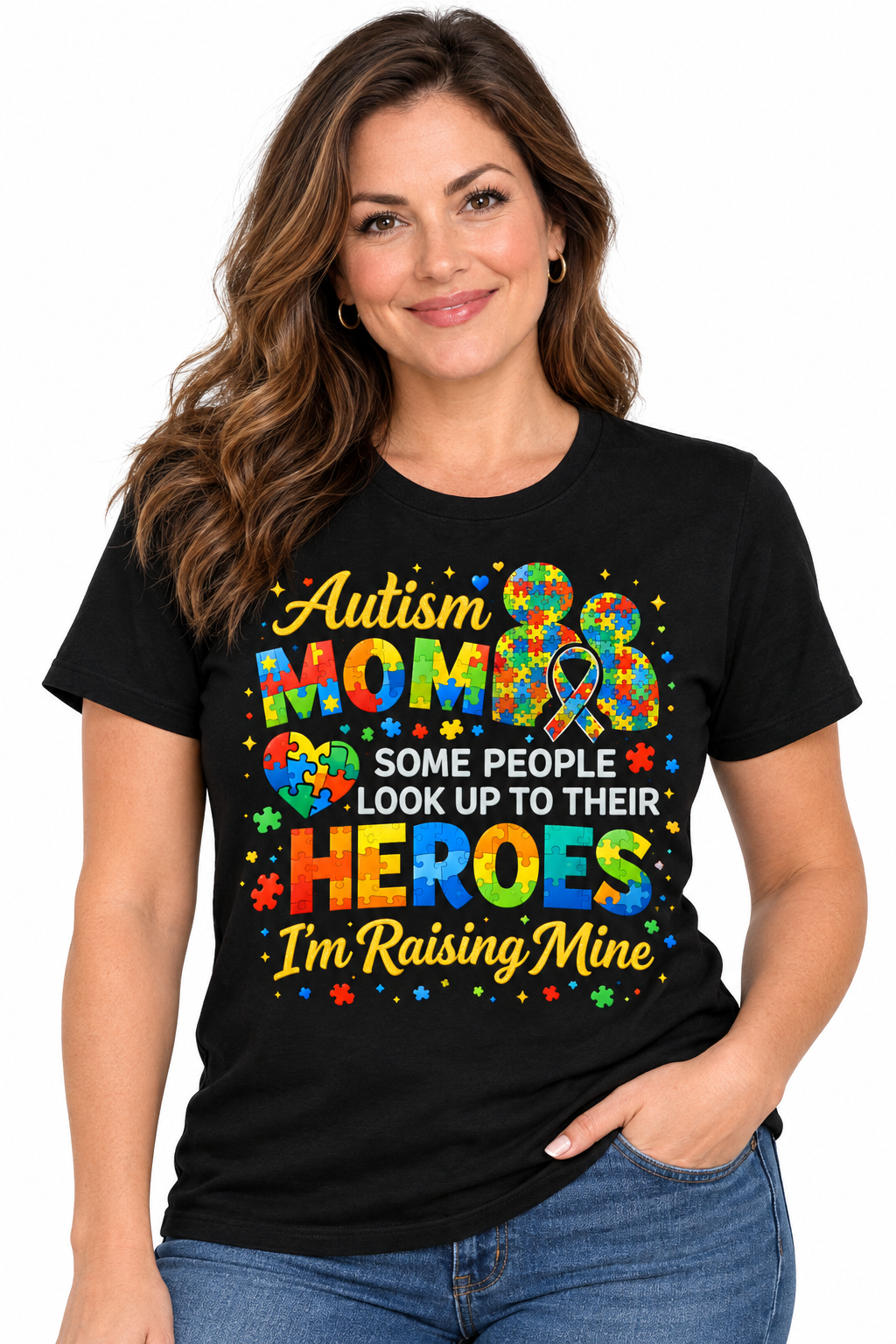 Autism Mom Tee in Black