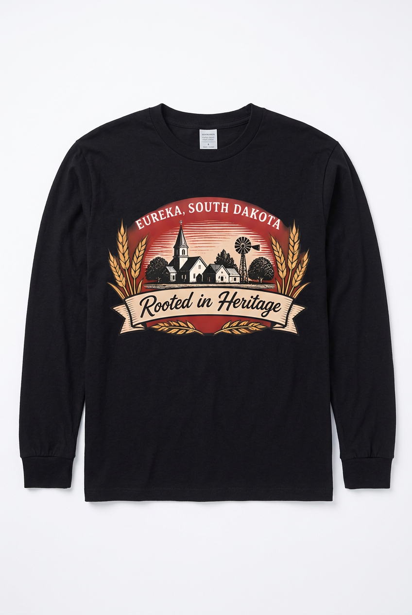 Rooted in Heritage Long Sleeve - Black Flat Lay