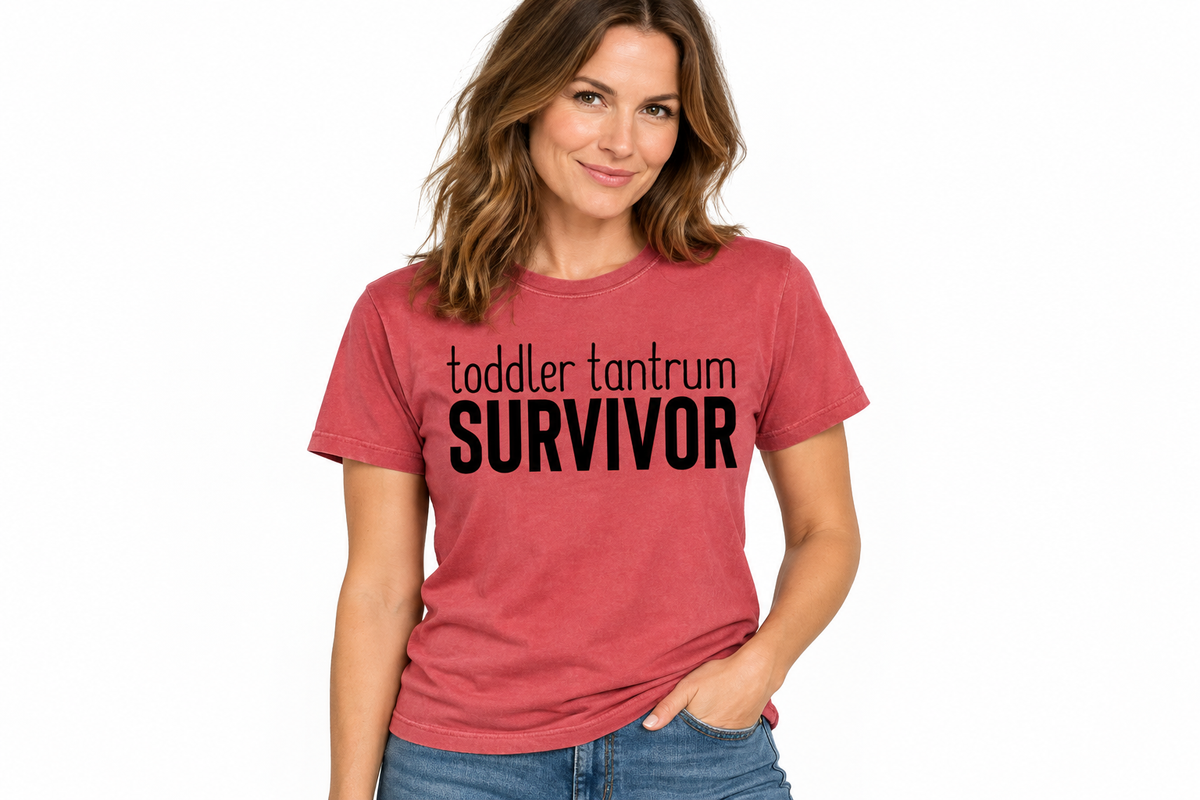 Toddler Tantrum Survivor Tee in Vintage Red