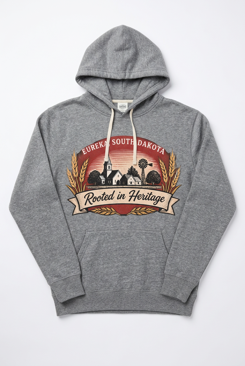 Rooted in Heritage Hoodie - Sports Gray Flat Lay
