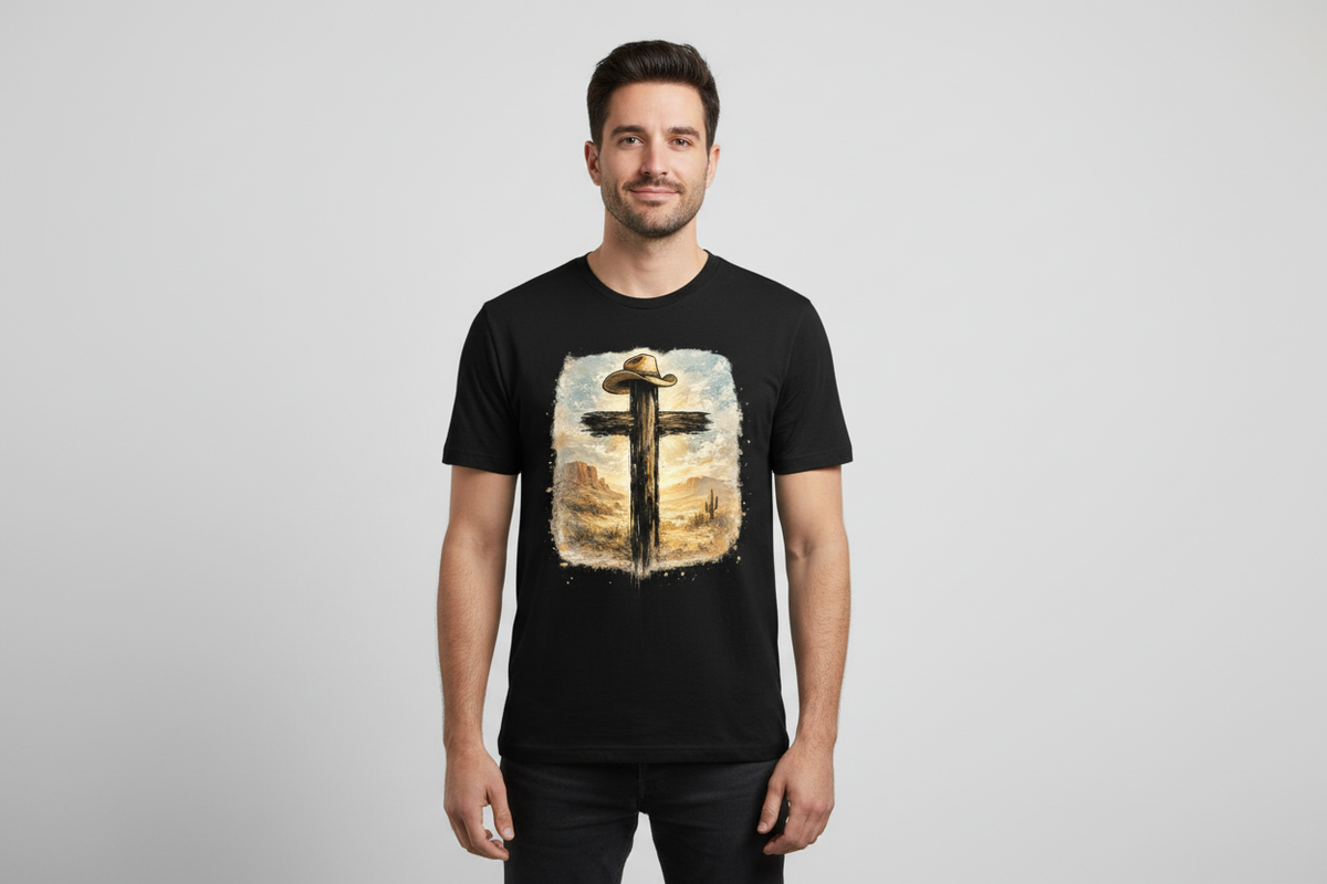 Western Cross tee in Black