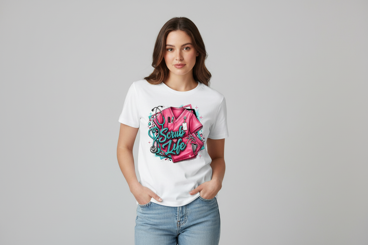 Scrub Life Tee in White