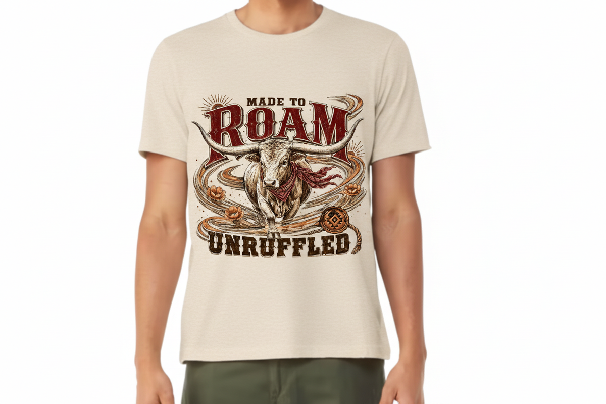 Made to Roam Unruffled tee in Heathered Oatmeal