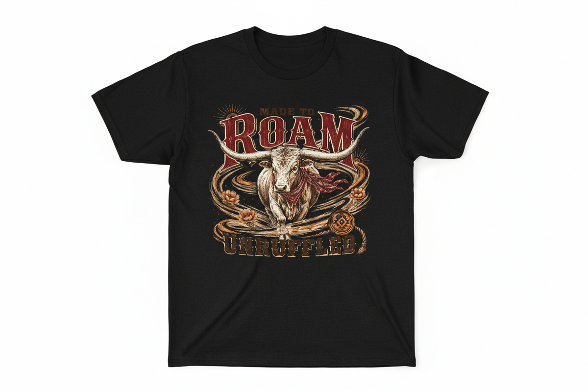 Made to Roam Unruffled tee in Black