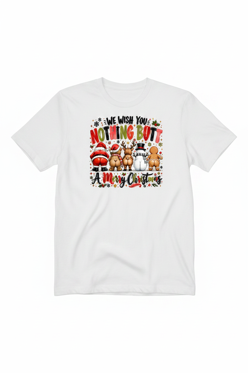Nothing But A Merry Christmas T-Shirt in White