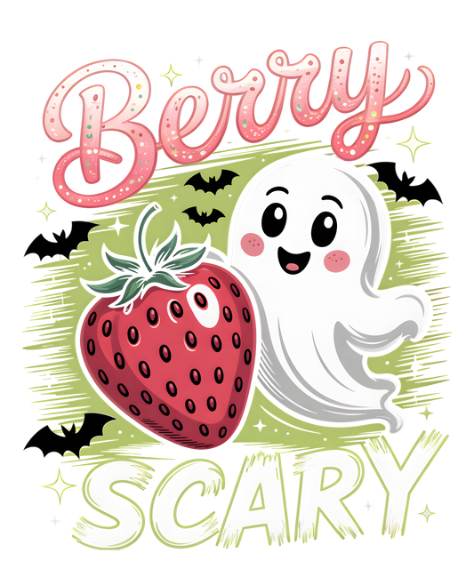 Berry Scary cute ghost Halloween design artwork