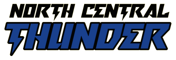 North Central Thunder lightning design artwork