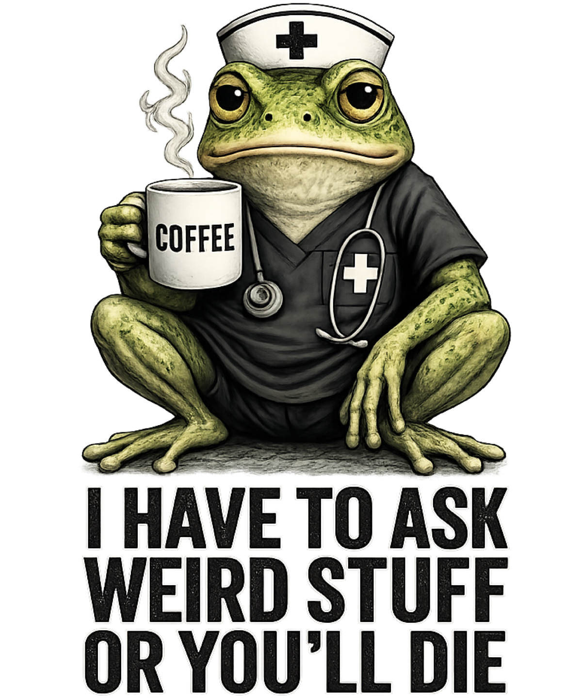 Funny Frog Nurse Coffee design