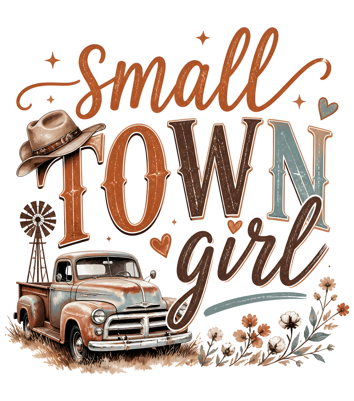 Small Town Girl graphic design