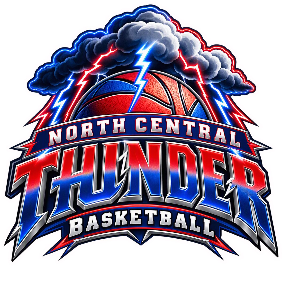 NC Thunder Basketball logo - Design 4