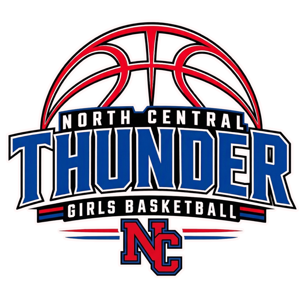 NC Thunder Girls Basketball logo - Design 3