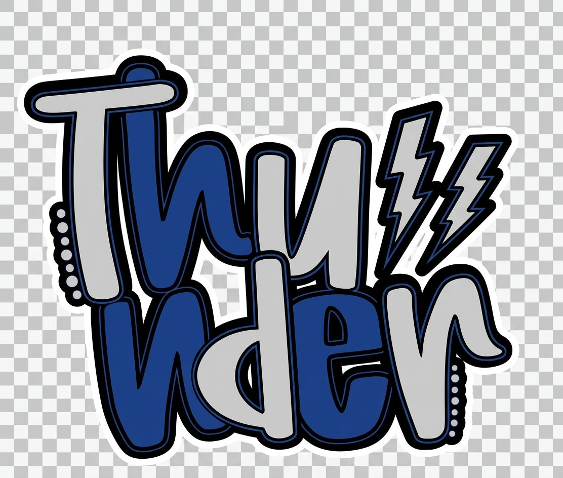 Thunder graffiti graphic logo