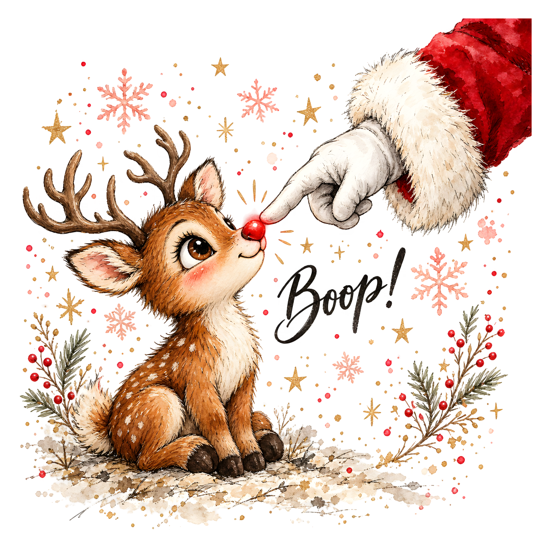 Boop reindeer Christmas graphic design