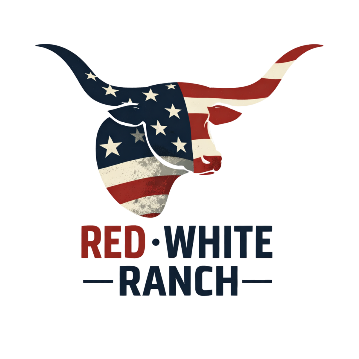 Red White Ranch logo design