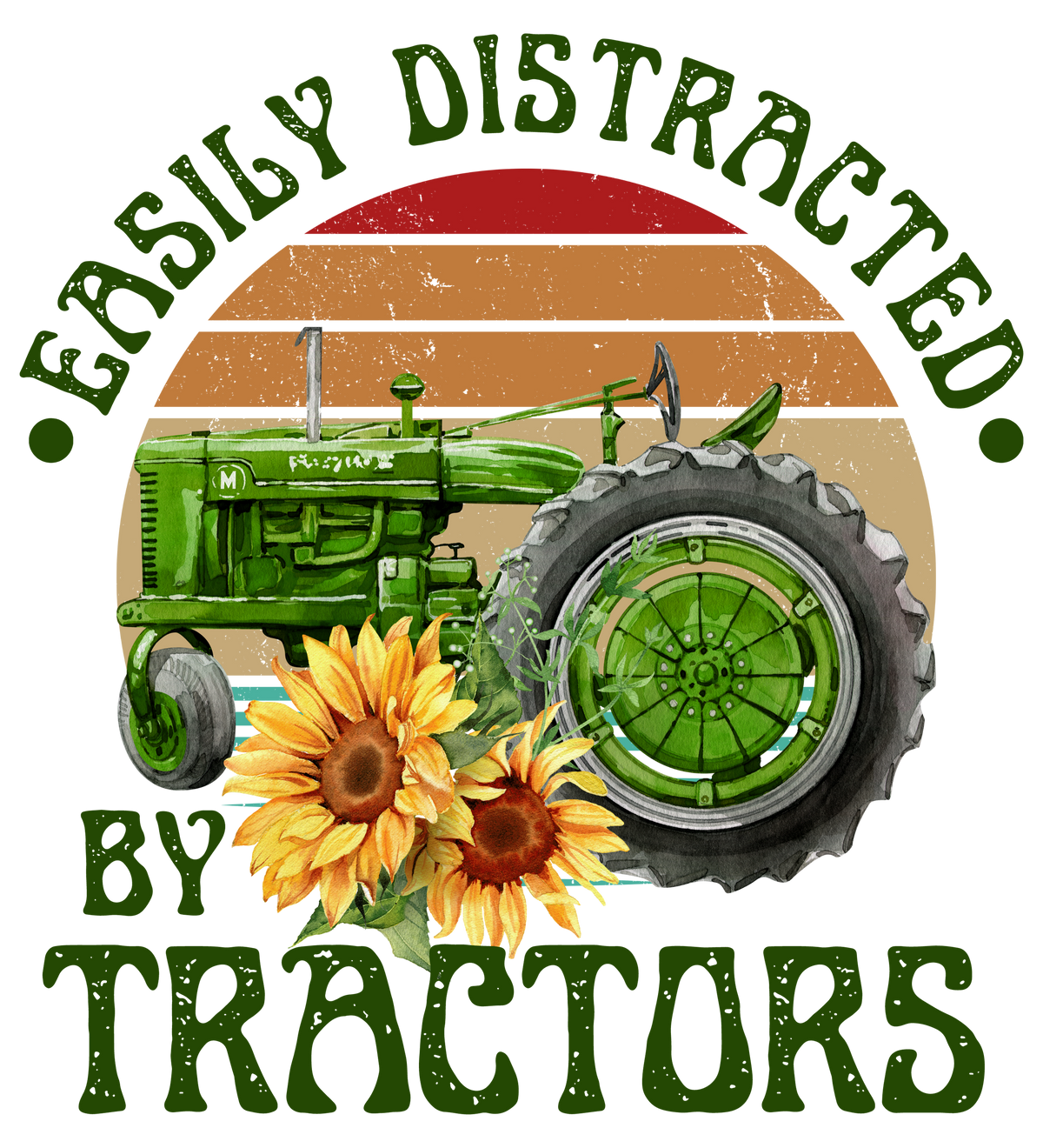 Easily Distracted by Tractors design