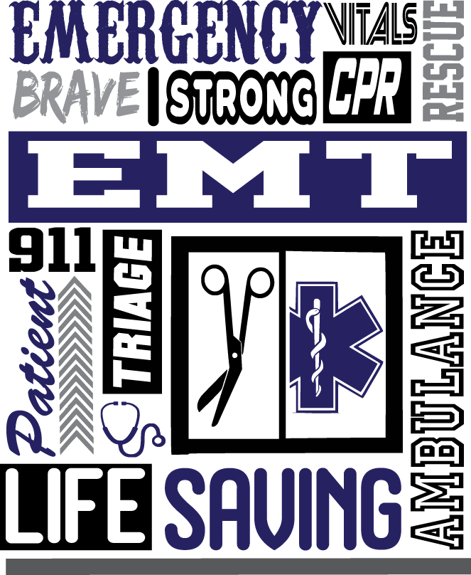 EMT word collage design
