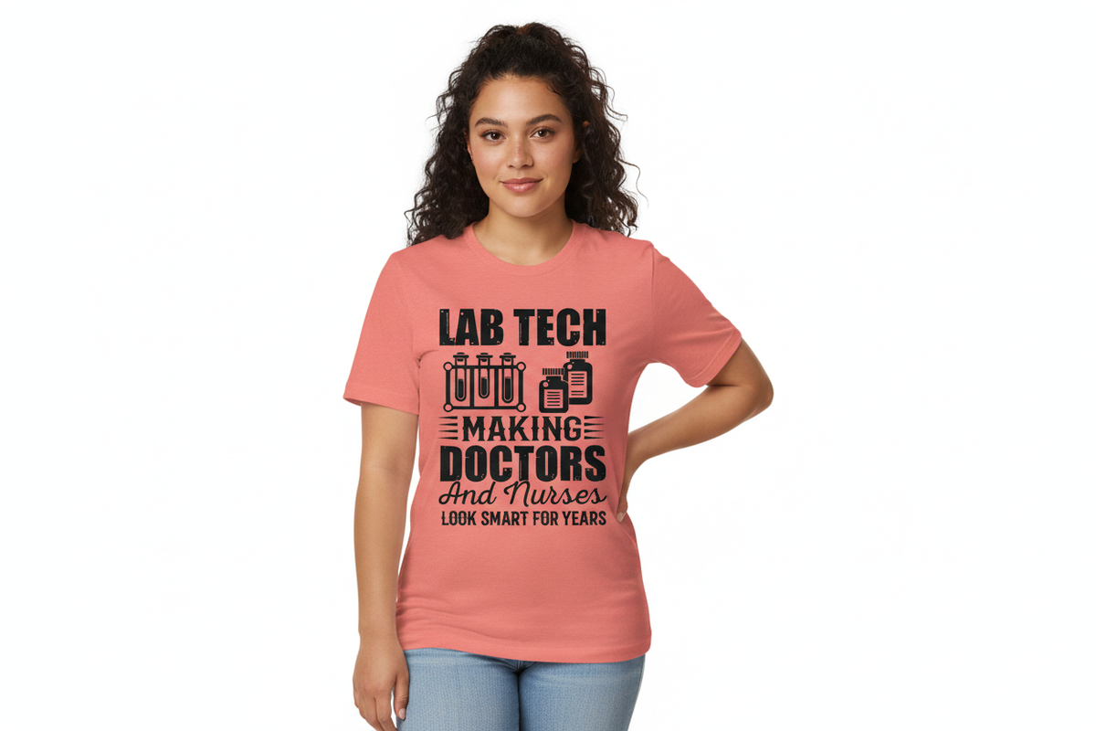 Lab Tech Tee in Coral Silk