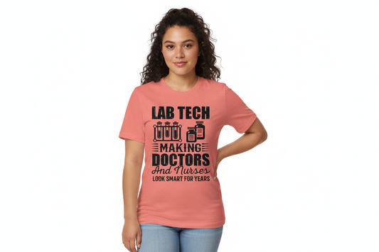 Lab Tech Tee in Coral Silk