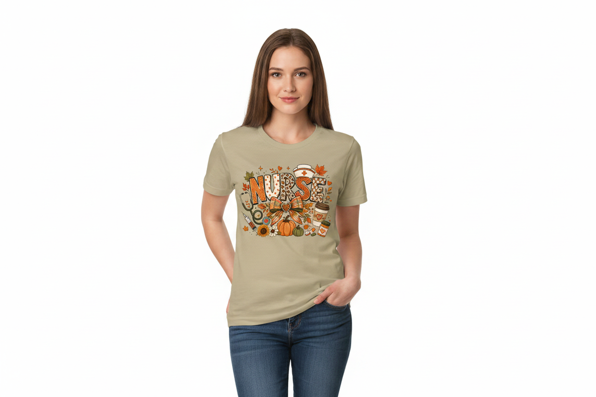 Fall NURSE Tee in Sand