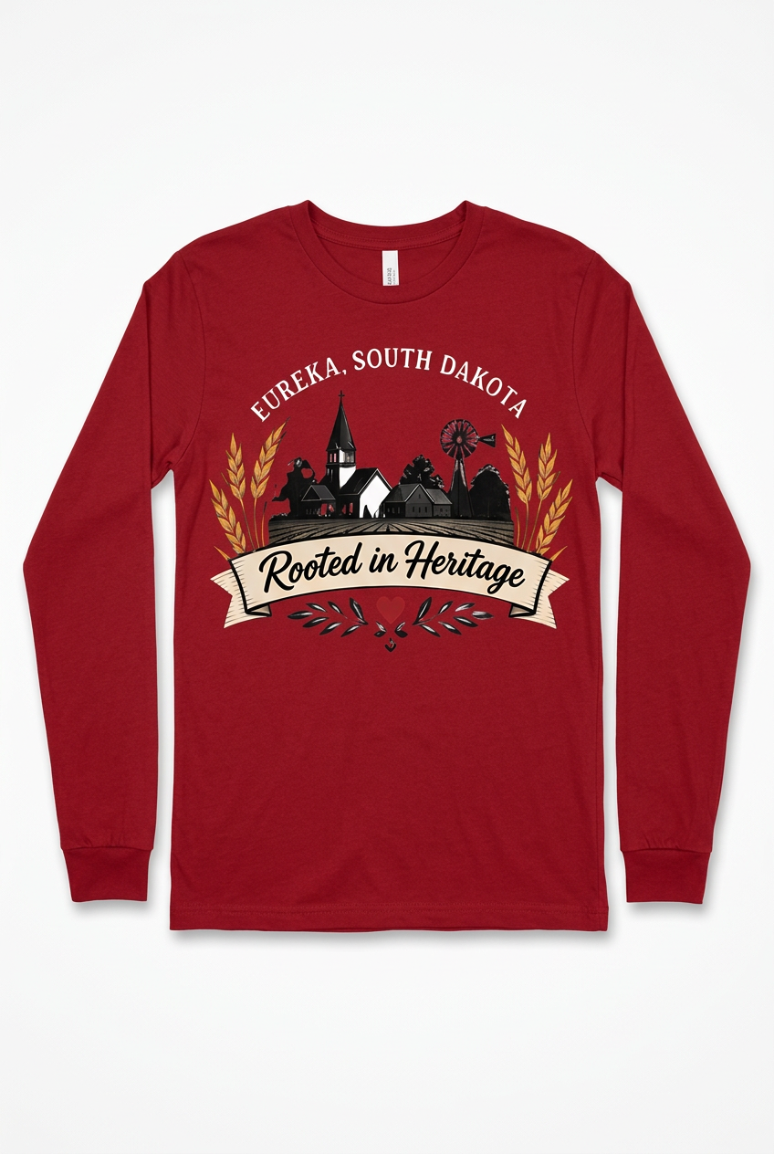 Rooted in Heritage Long Sleeve - Red Flat Lay