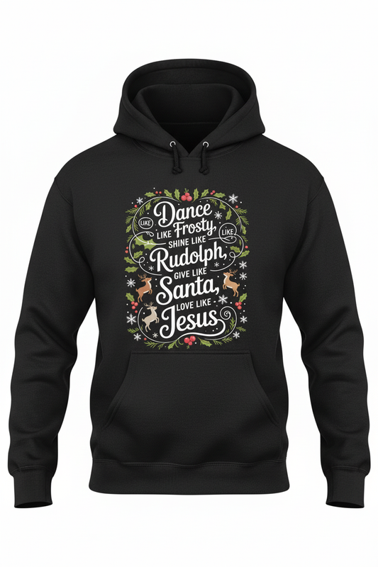 Dance Like Frosty Christmas black hoodie