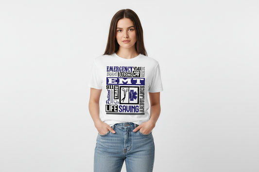 EMT Life Saving Tee in White