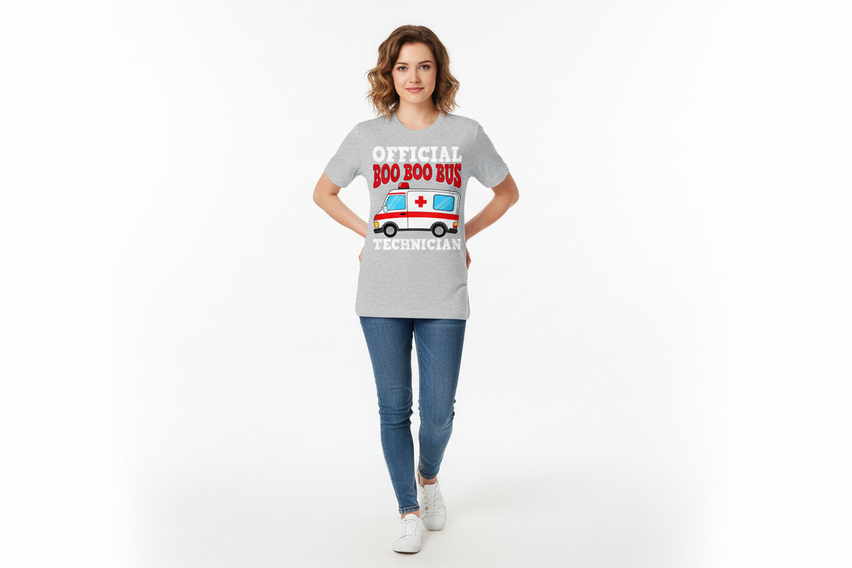 Official Boo Boo Bus Technician Tee in Sports Gray