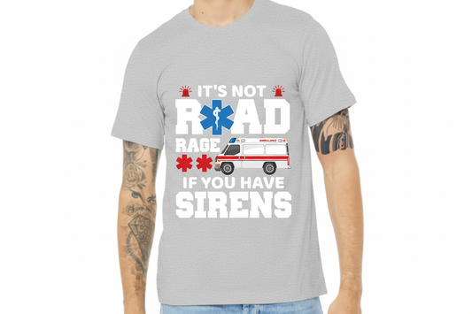EMS Ambulance Tee in Heathered Silver