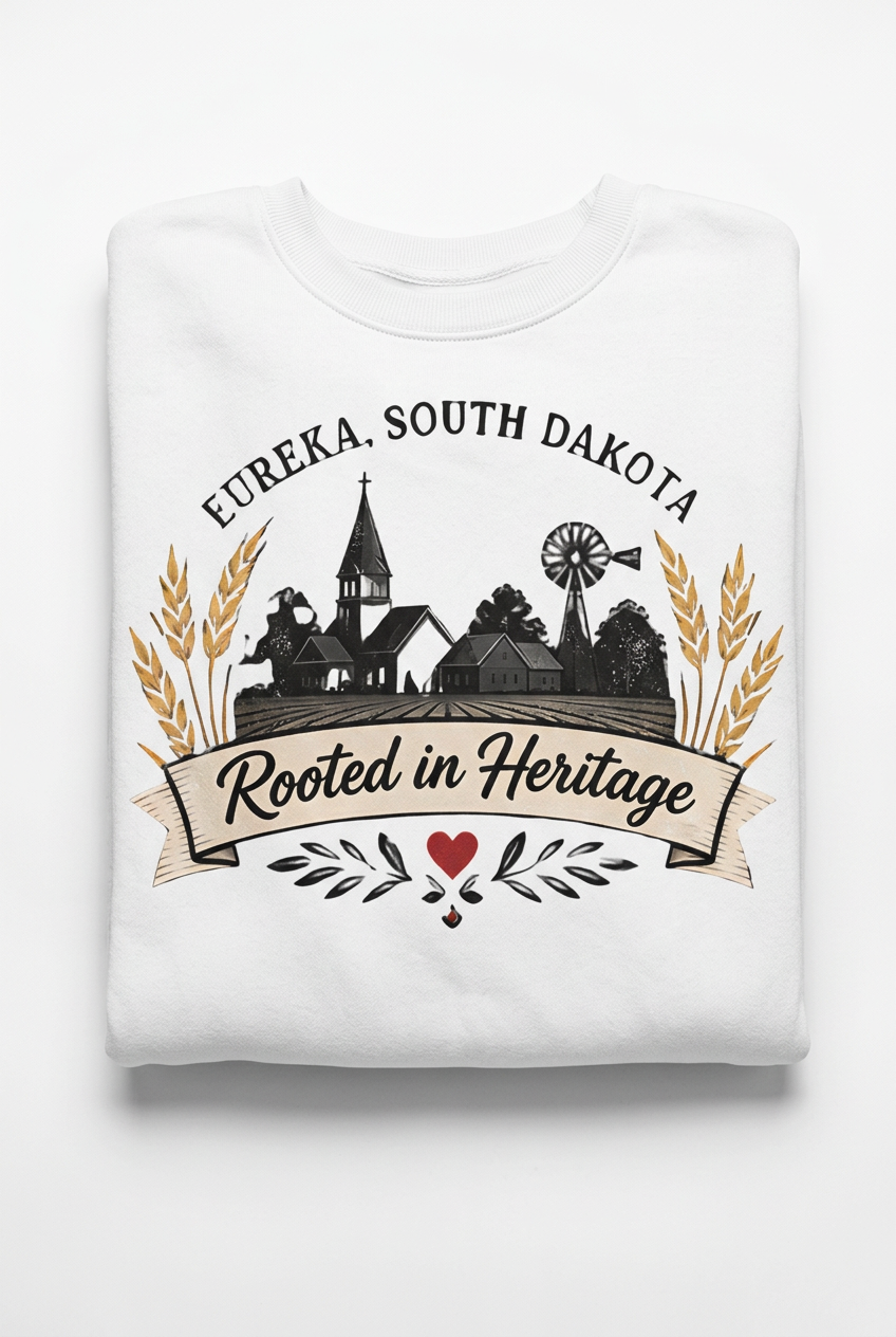 Rooted in Heritage Crewneck - White Flat Lay