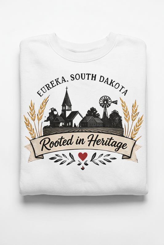 Rooted in Heritage Crewneck - White Flat Lay