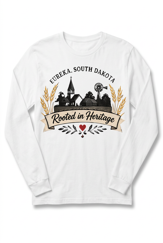 Rooted in Heritage Long Sleeve - White Flat Lay