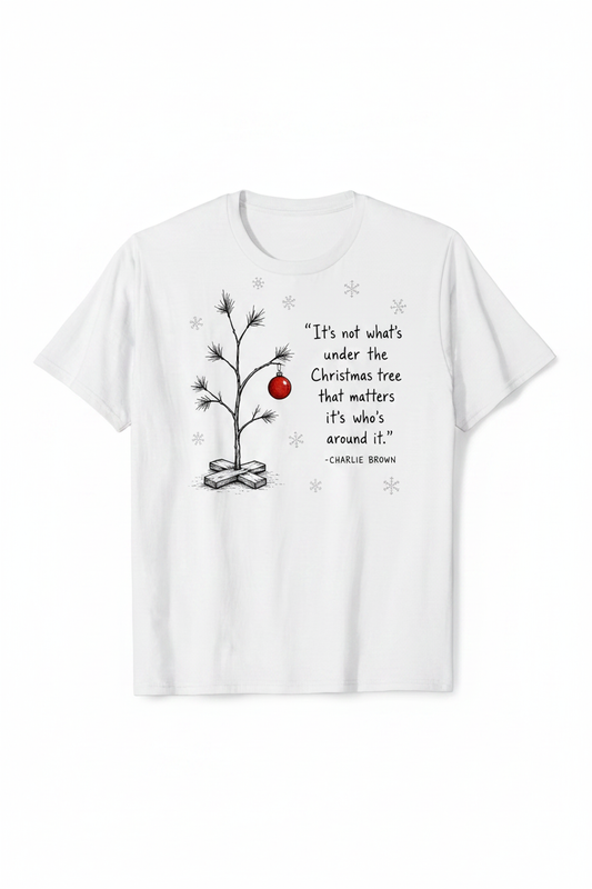 Charlie Brown Christmas Tree T-Shirt in White