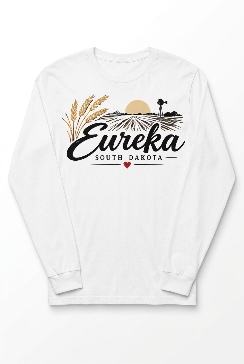 Eureka SD Sunrise Long Sleeve - White Flat Lay