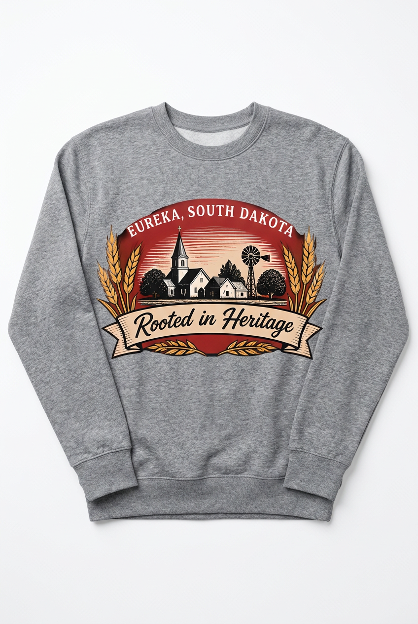 Rooted in Heritage Crewneck - Sports Gray Flat Lay