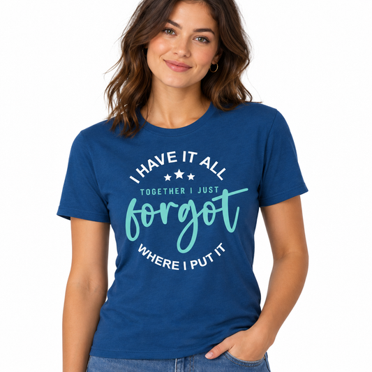 I Have It All Together Tee in Cool Blue