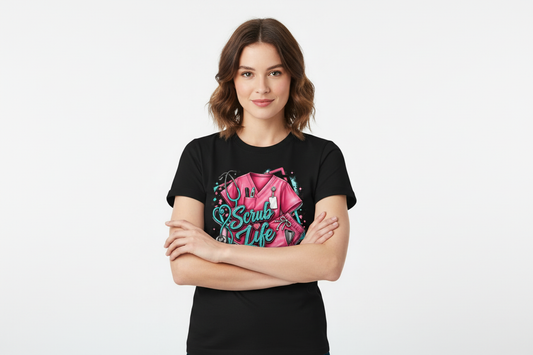 Scrub Life Tee in Black