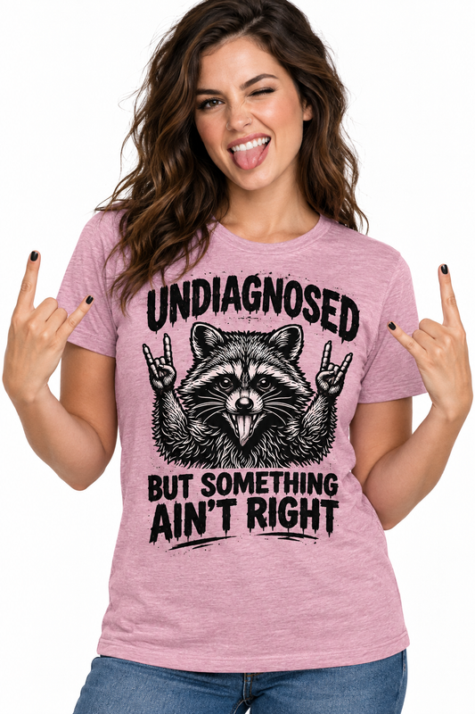 Undiagnosed - Heathered Orchid T-Shirt on female model