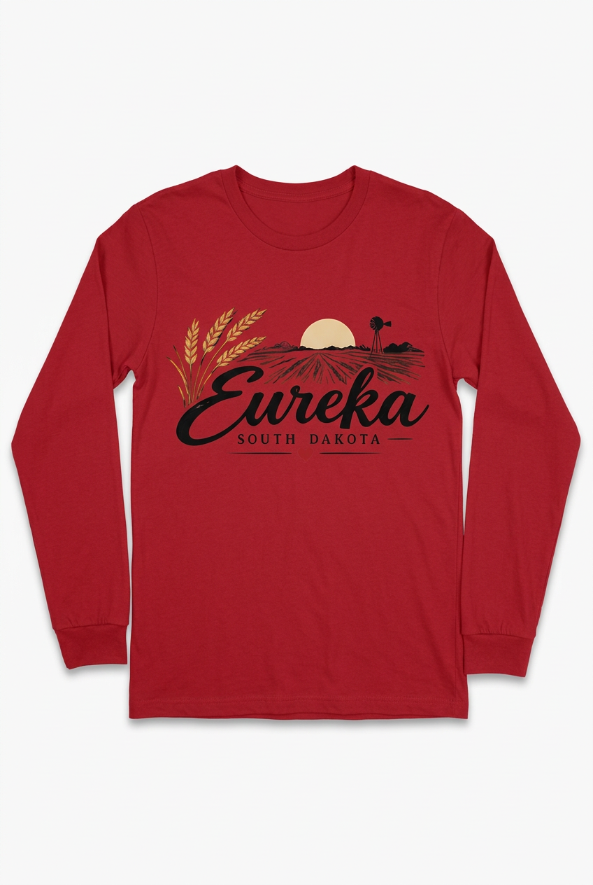 Eureka SD Sunrise Long Sleeve - Red Flat Lay