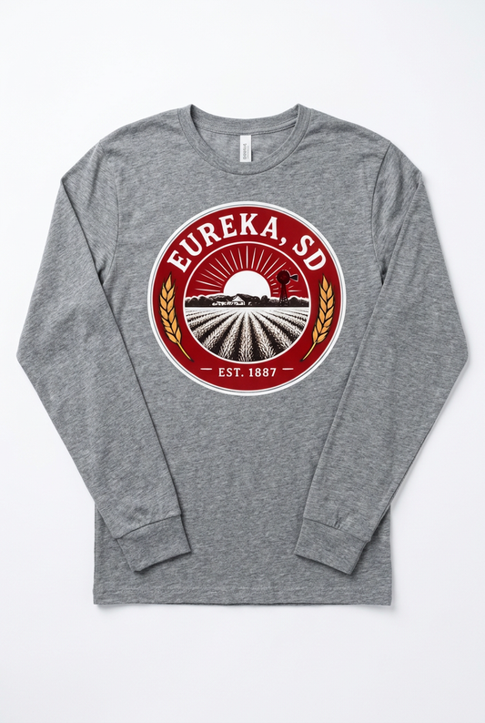Eureka SD Est. 1887 Long Sleeve - Sports Gray Flat Lay